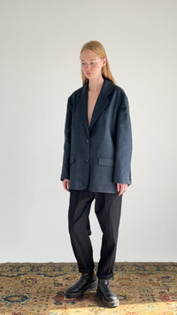 SINGLE-BREASTED OVERSIZED CASHMERINO WOOL BLAZER – SHOP MEROË